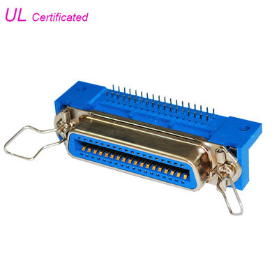 Conector hembra de ángulo recto de Centronic DDK 14pin 24Pin 36pin 50pinPCB con el clip de la fianza