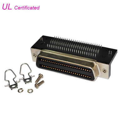 Amphonel 957 femeninos PWB de 100 Pin que monta la echada centronics de ángulo recto del conector 2.16m m