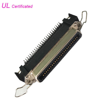 Impresora de sexo femenino Connector del PWB de 50 Pin Centronic Right Angle con el clip de la fianza