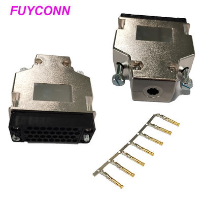 V.35 tipo que prensa femenino conector del router con L estuche de plástico de la forma