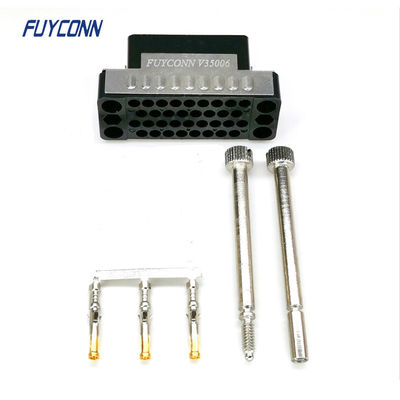 Conector femenino de la vivienda de la encrespadura V.35 con el metal Shell y la cerradura de los tornillos