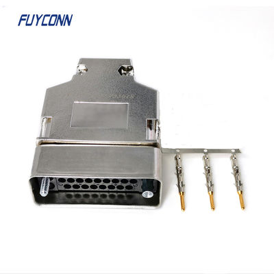 1 - 34 conector del router de Pin Male Crimping V.35 con el escudo Shell cubierta plástica de 180 grados