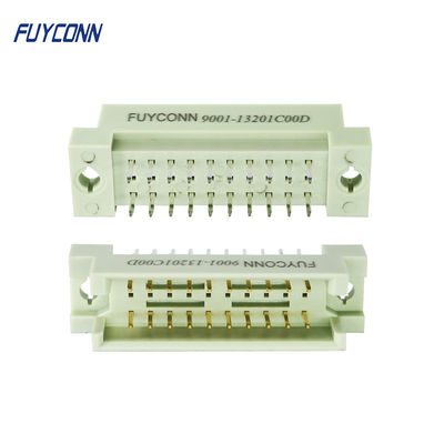 Conector recto de Eurocard del enchufe masculino de las filas del conector 3 del estruendo 41612 del PWB 20Pin