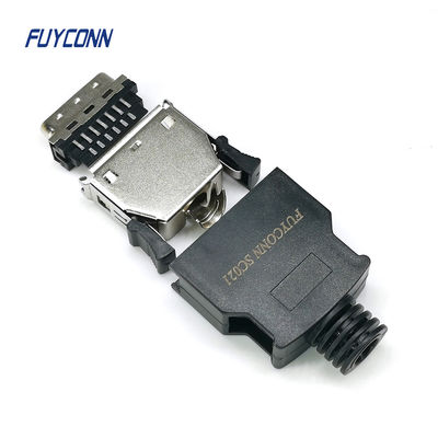 Conector del conector 2.17m m 20pin 26Pin MDR de SCSI del varón de la soldadura con la cubierta plástica