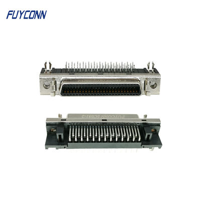 conector de ángulo recto del PWB 1.27m m MDR SCSI del conector femenino de 50P