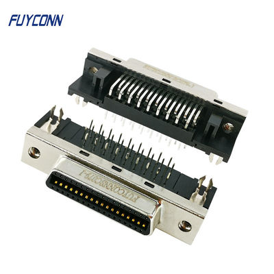 Conector femenino de ángulo recto del PWB MDR del conector de 36 Pin SCSI