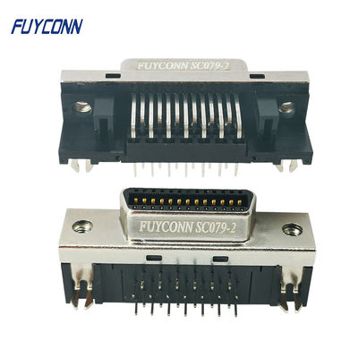 Conector femenino del PWB SCSI del perno de ángulo recto MDR del conector 26
