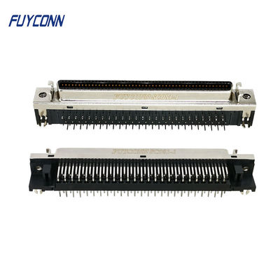 Conector de ángulo recto del PWB MDR de la INMERSIÓN femenina del conector de 100 Pin SCSI