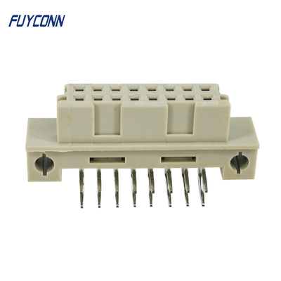 DIN41612 la hembra 2 rema el conector del PWB Eurocard de 16 Pin Right Angle