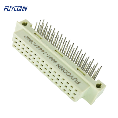 3 terminales de ángulo recto del conector femenino del PWB del estruendo 41612 de las filas 48P Eurocard